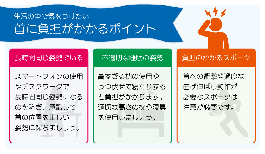 生活の中で気をつけたい首に負担がかかるポイント