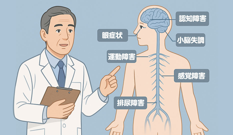 脳神経に関連する多発性硬化症の症状