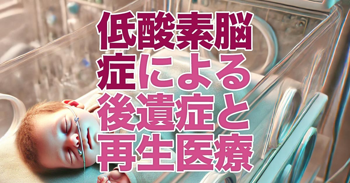 低酸素脳症による脳梗塞の後遺症を再生医療で改善できるのか？