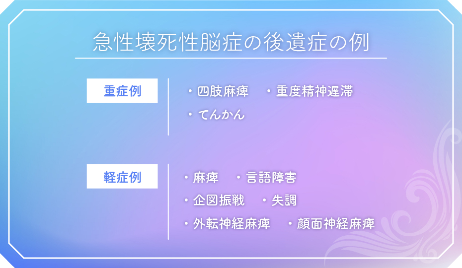 急性壊死性脳症の後遺症の例