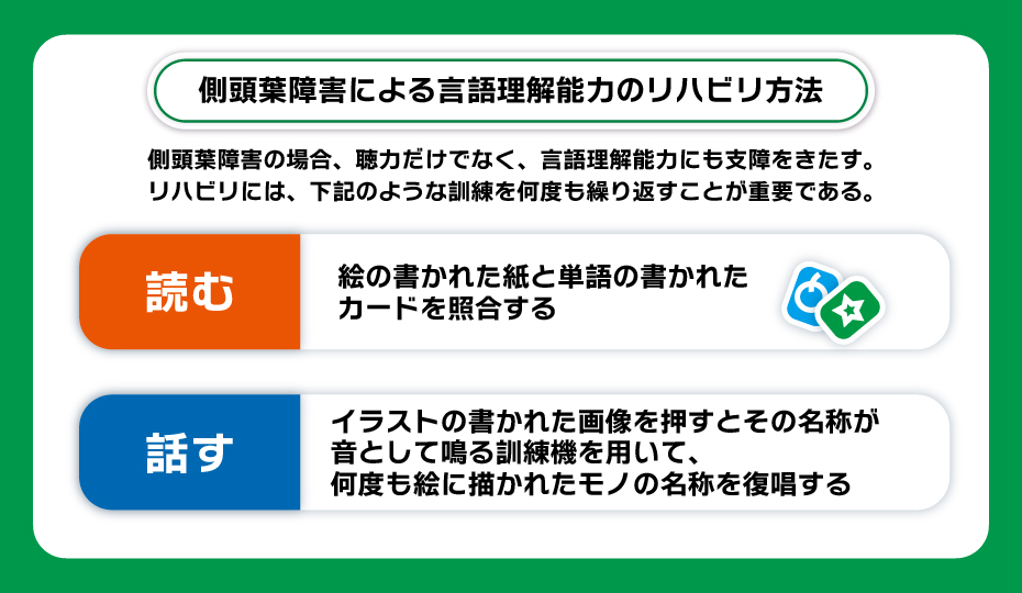 側頭葉障害による後遺症のリハビリ