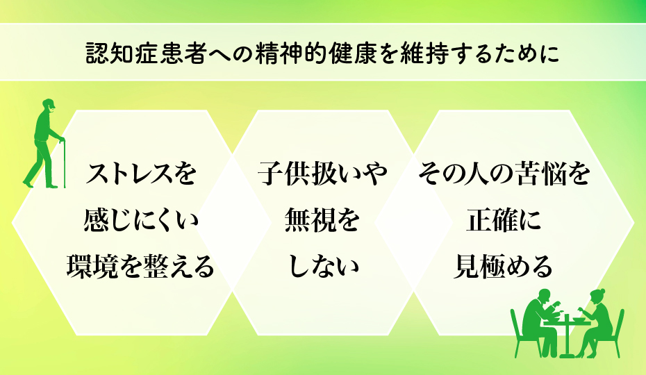 認知症患者への精神的健康を維持するために