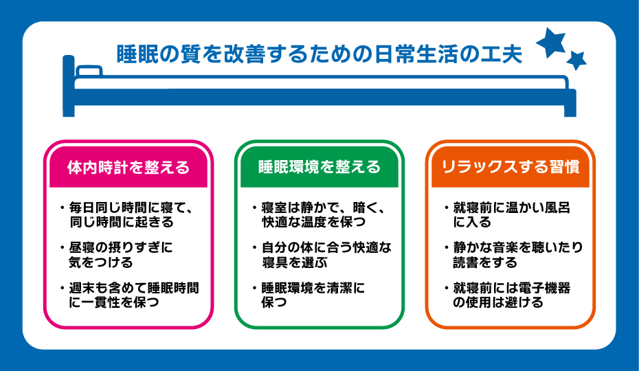 睡眠の質を改善するための日常生活の工夫