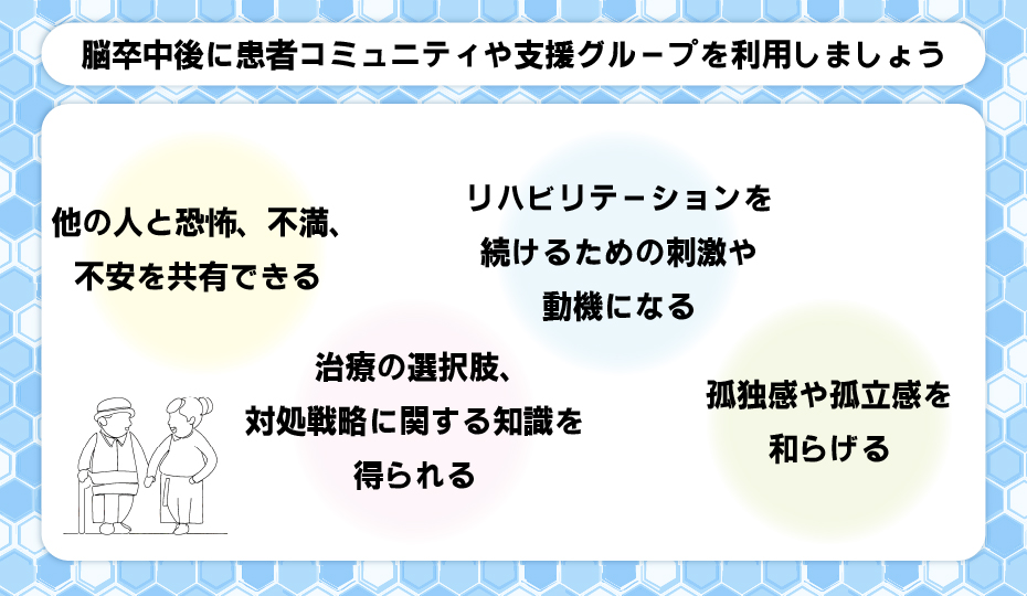 脳卒中後に患者コミュニティや支援グループを利用しましょう