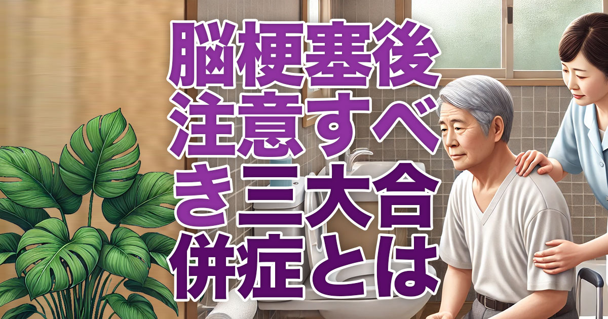 脳梗塞後に注意すべき三大合併症とは