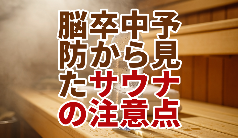 脳卒中予防から見たサウナの注意点