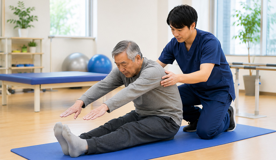転倒しそうな老人